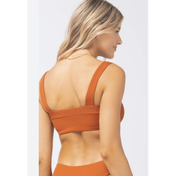 L*Space Lee Lee Bikini Top in Amber Brown Size DD NWT - Picture 2 of 7